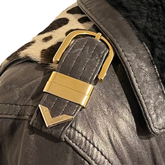 Rare Vintage BEGEDOR ITALIA Black Leather Jacket Women's Size 2 - Picture 7 of 16